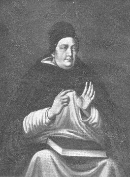 Divus Thomas quem discipulus e vivo expressit.
From portrait now in Collegio Angelico, Rome,
by unknown artist, almost contemporary.